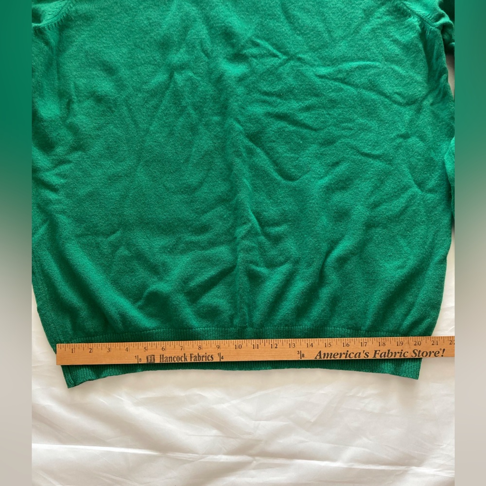 L.L.Bean Kelly Green 100% Lambswool Crewneck Men’s Sweater XXL Tall EUC Y2K Era - Picture 7 of 9